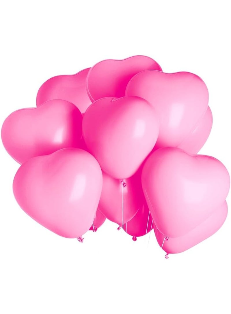 BrainGiggles Set of 20 Pink Heart Shaped Balloons 12 Inch Pink Balloons for Valentine Decorations | Pink Heart Balloons for Birthday Party, Wedding, Baby Shower Decoration - Image 1